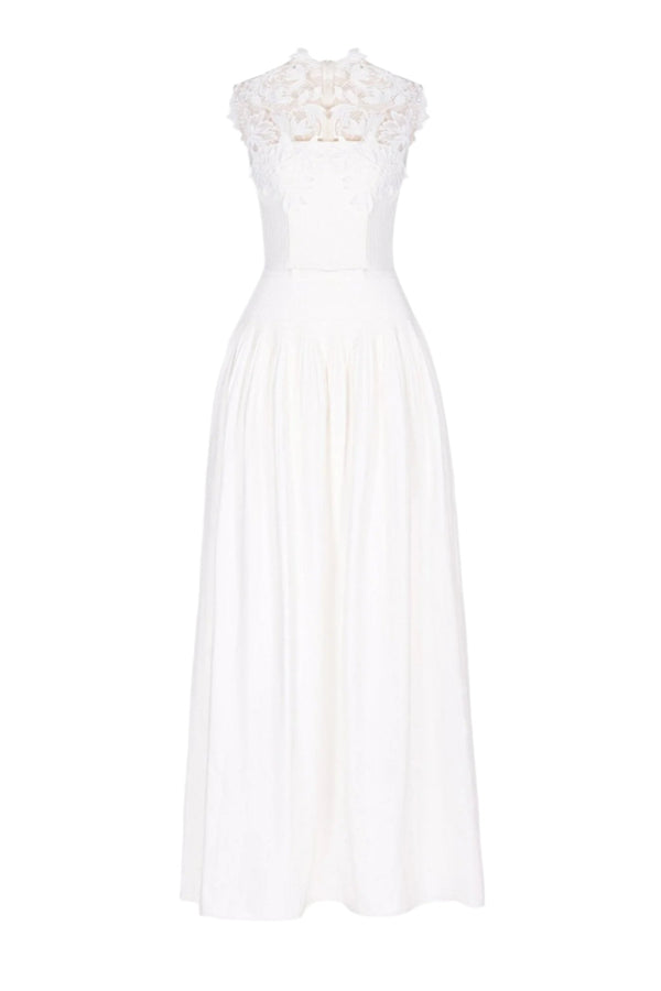 Floral Lace Sleeveless Maxi Dress