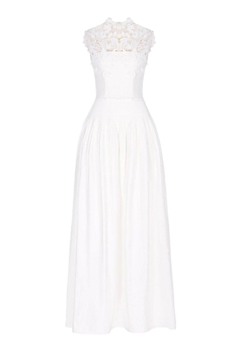 Floral Lace Sleeveless Maxi Dress