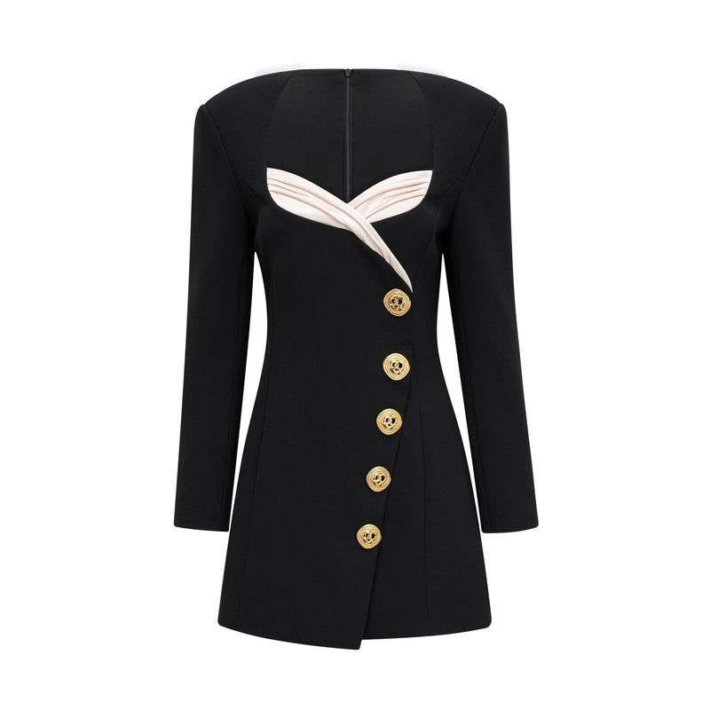 Céline black long-sleeved dress