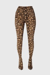 Sagier Leopard Print Pant Boots