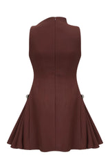 Asymmetrical Flared Mini Dress