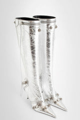 Shilia Zip Knee-high Boots - Silver