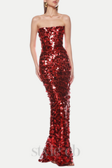 Shiva Strapless Sequin Maxi Dress