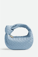 Zariah Weave Knot Clutch Bag - Blue