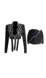 EMBELLISHED ROPE TWO PIECES IN BLACK