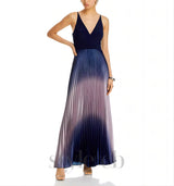 Brianna Pleated Shimmer Gown