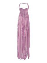 LACE IRREGULAR MAXI DRESS IN Purple