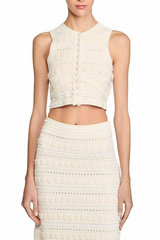 Crochet Top in ecru