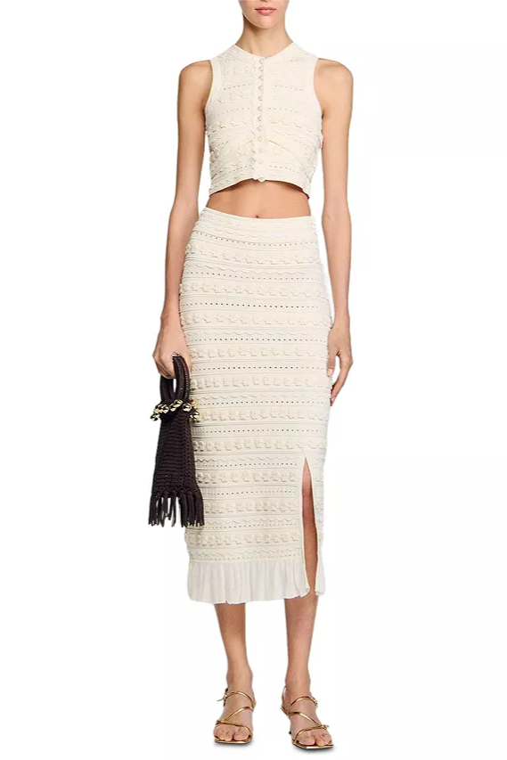 Crochet Top in ecru