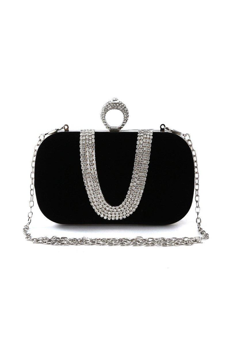 Vex Diamond Clutch - Black