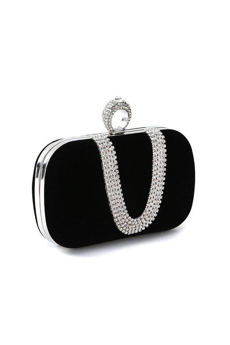 Vex Diamond Clutch - Black