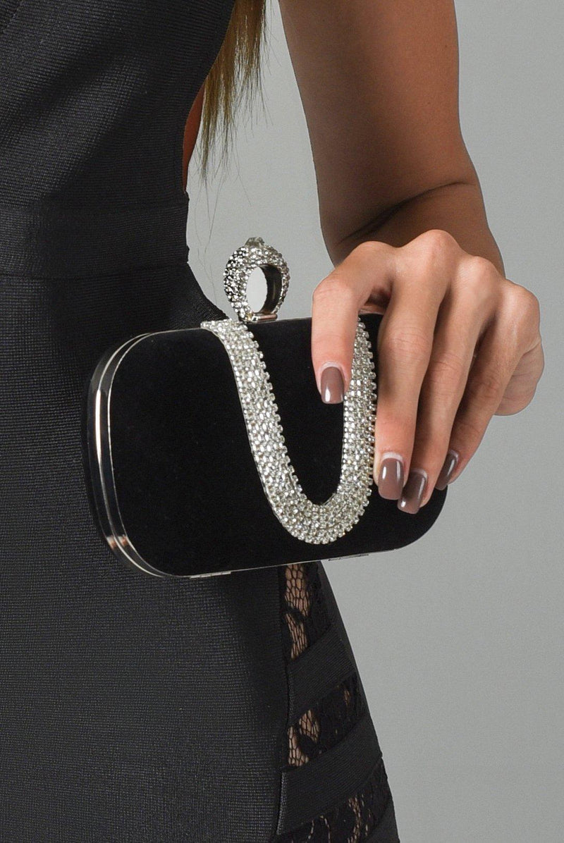 Vex Diamond Clutch - Black