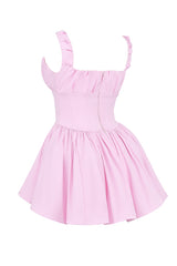 Cotton Candy Cotton Tulle Mini Dress in pink