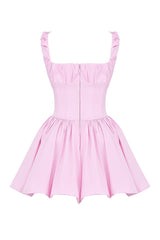 Cotton Candy Cotton Tulle Mini Dress in pink