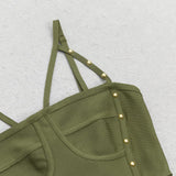 BODYCON MINI DRESS IN ARMYGREEN styleofcb 