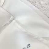 BANDEAU EMBELLISHED MIDI DRESS IN WHITE DRESS styleofcb 