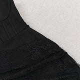 MESH CORSET HALTER MAXI DRESS IN BLACK styleofcb 