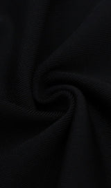 BLACK STITCHED HALTERNECK DESIGN MIDI DRESS Dresses styleofcb 