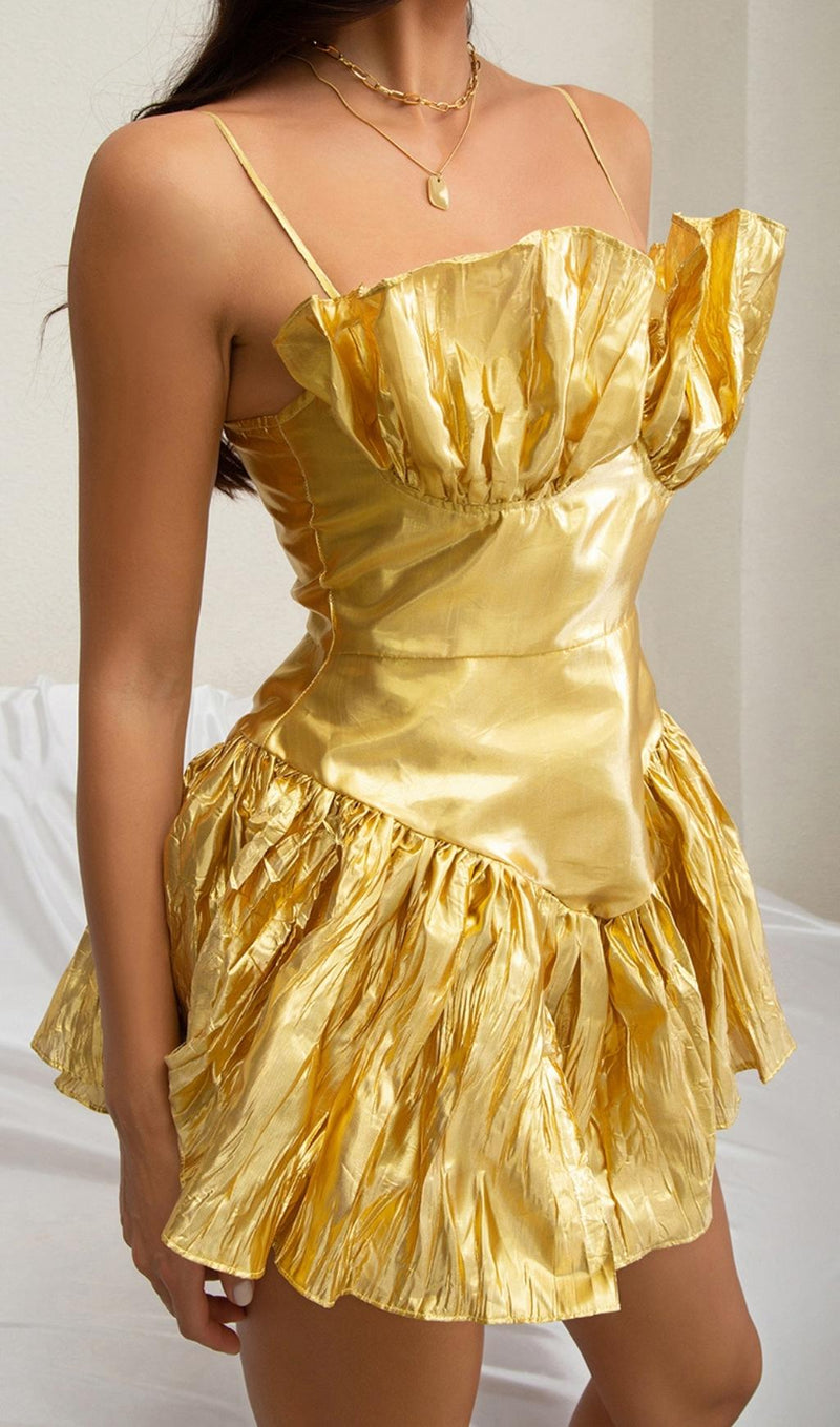 STRAPLESS MINI DRESS IN YELLOW Dresses styleofcb 