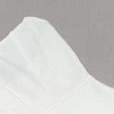 STRAPLESS CORSET MIDI DRESS IN WHITE DRESS styleofcb 