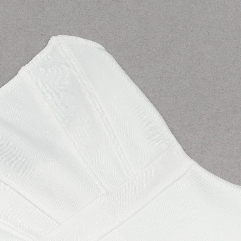 STRAPLESS CORSET MIDI DRESS IN WHITE DRESS styleofcb 