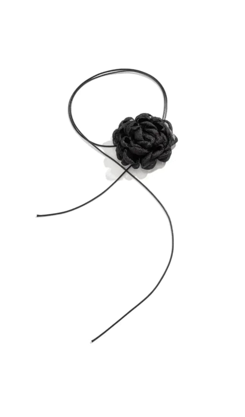 BLACK FLOWER MESH CHOKER Necklace styleofcb 