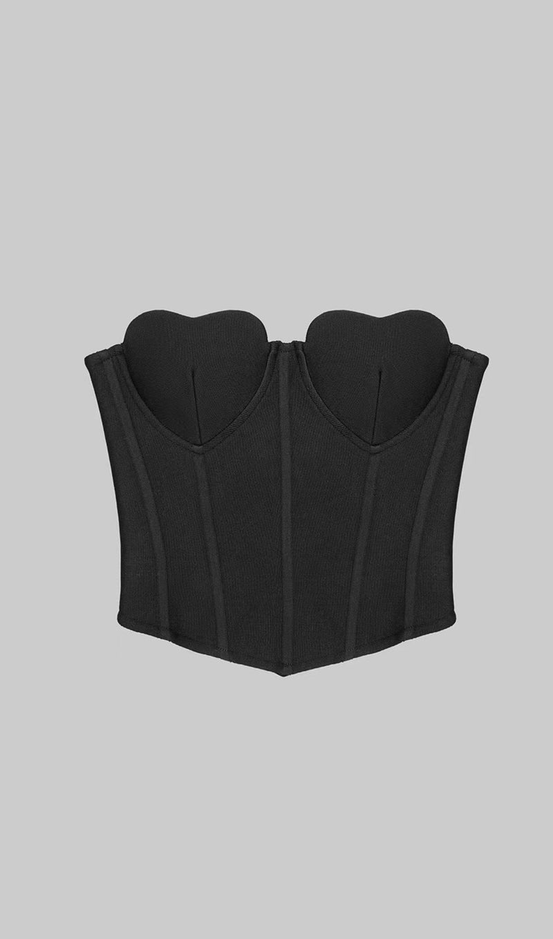 STRAPLESS CORSET CROPPED TOP IN BLACK Dresses styleofcb 