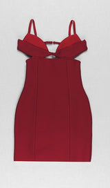 CUT OUT MINI DRESS IN RED Dresses styleofcb 