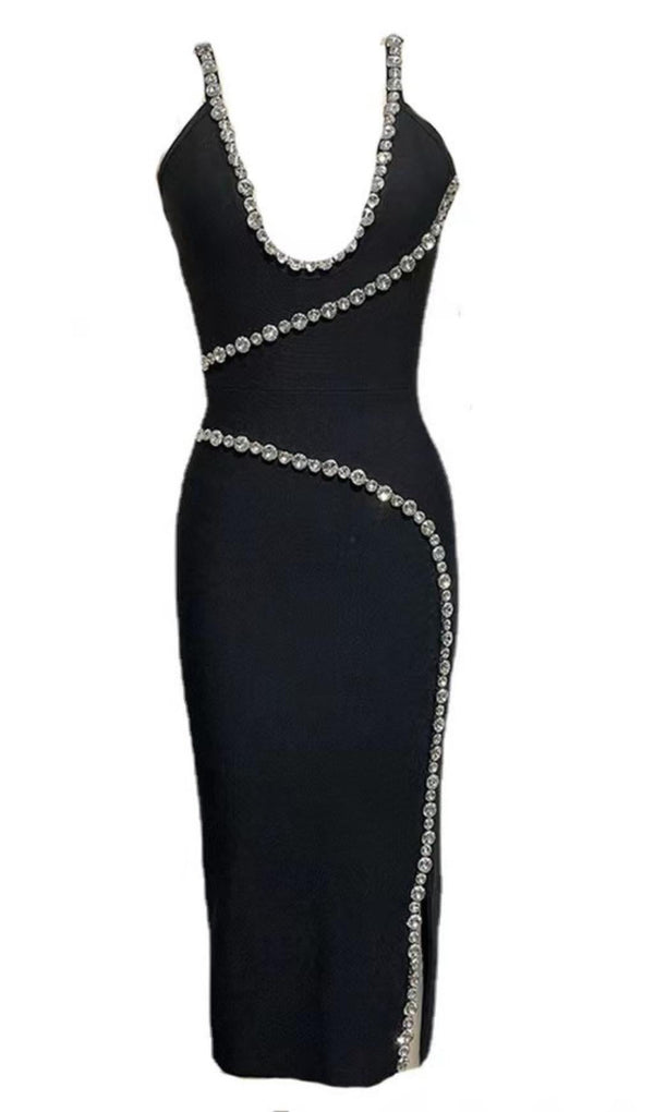 DIAMOND MAXI DRESS IN BLACK Dresses styleofcb 