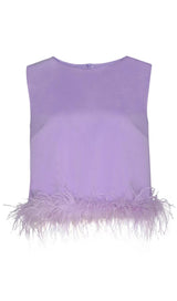 FEATHER TOPS IN LAVENDER Clothing styleofcb XS PURPLE 