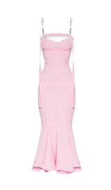 STRAPY SLIM MAXI DRESS IN PINK Dresses styleofcb 