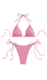 LACE UP BIKINI IN PINK styleofcb 