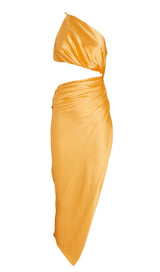 One-Shoulder Silk Satin Midi Dress styleofcb 