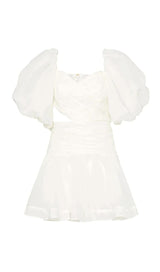 BUBBLE SLEEVE MINI DRESS Dresses styleofcb XS WHITE 