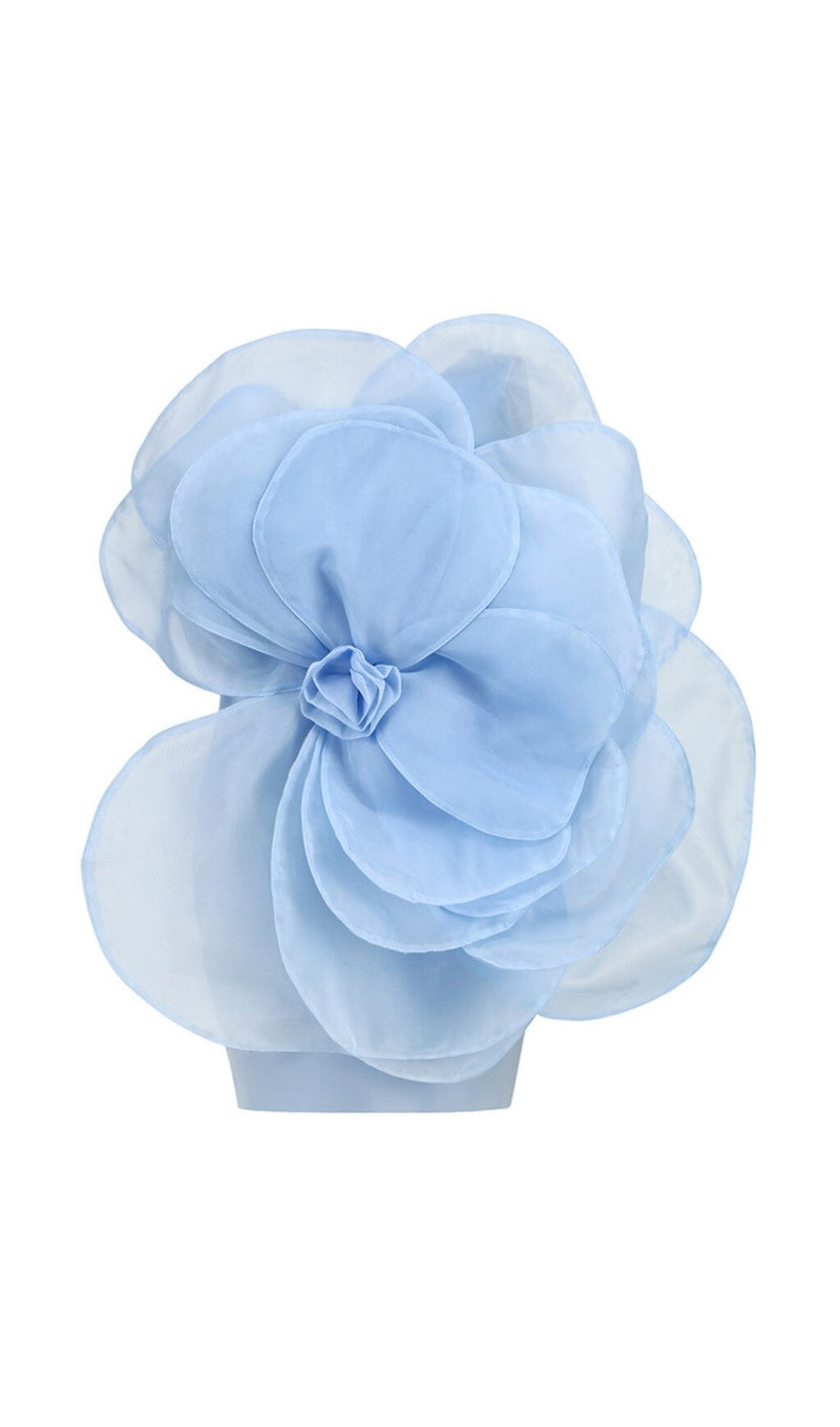 ONE SHOULDER FLOWER MINI DRESS IN BLUE Dresses styleofcb 