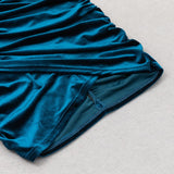 VELVET CORSET MINI DRESS IN BLUE styleofcb 
