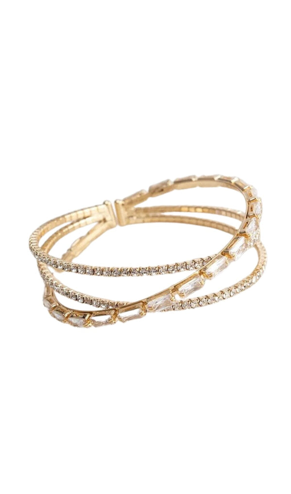 GOLD MULTI LAYERED DIAMANTE BRACELE JEWELLERY styleofcb 