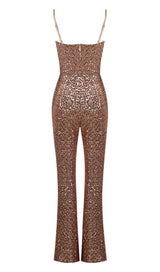 GLITTER STRAPPY JUMPSUIT IN GOLD DRESS STYLE OF CB 