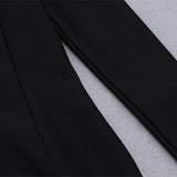 ONE-LINE SHOULDER FLORAL BANDAGE WRAP HIP DRESS IN BLACK styleofcb 