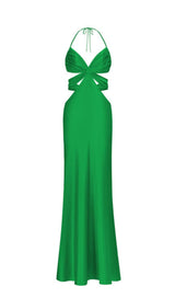 BUTTERFLY CUT OUT MAXI SLIP DRESS IN GREEN styleofcb 