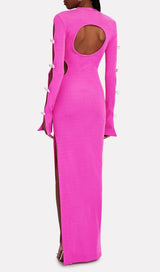 BANDAGE CUT OUT MAXI DRESS IN PINK DRESS styleofcb 