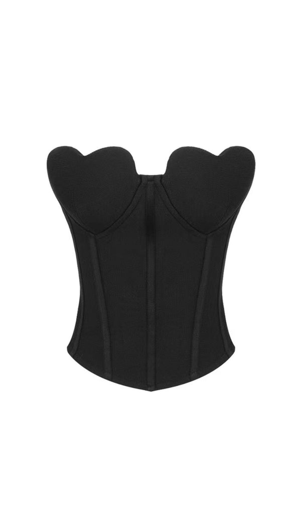 STRAPLESS CORSET CROPPED TOP IN BLACK Dresses styleofcb 