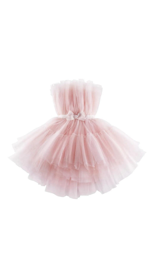 LAYERED STRAPLESS MINI DRESS IN PINK Dresses sis label 