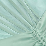GREEN SATIN SWEETHEART NECK CORSET FRONT SPLIT MAXI DRESS DRESS styleofcb 