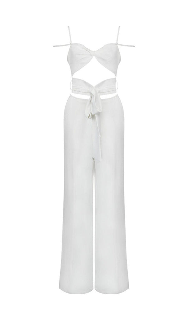 CUTOUT SLEEVELESS JUMPSUIT IN WHITE DRESS styleofcb 