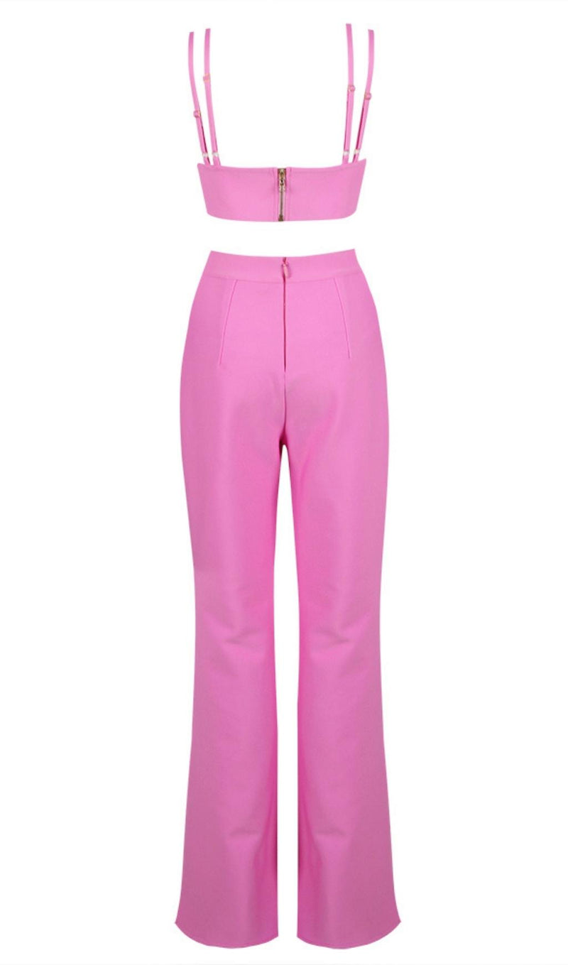 BANDAGE CUT OUT JUMPSUIT IN PINK Clothing styleofcb 