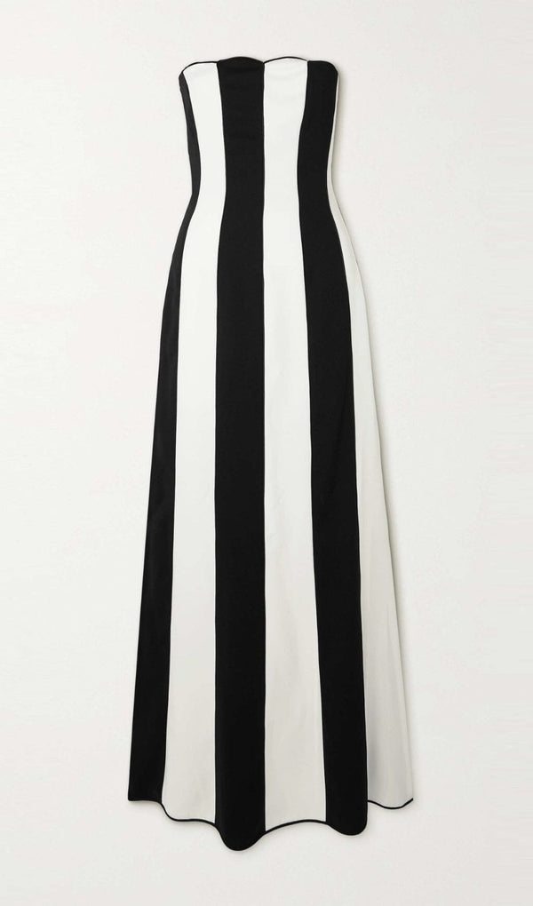 STRAPLESS STRIPED MAXI DRESS DRESS STYLE OF CB 