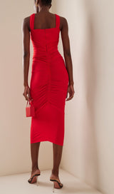 HALTER CUT OUT MAXI DRESS IN RED DRESS styleofcb 