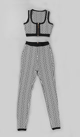 JACQUARD TWO PIECE SET IN GRAY Clothing styleofcb 