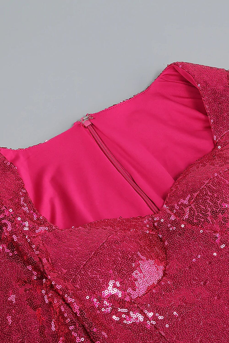 SEQUIN FEATHER MINI DRESS IN PINK Dresses styleofcb 